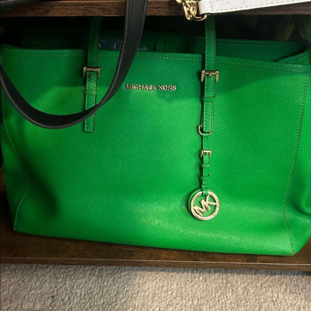Michael Kors Vibrant Green Tote
